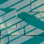 green abstract tiles